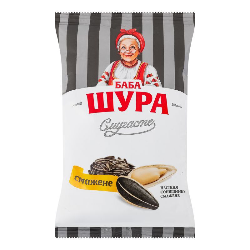 Насіння смажене Баба Шура 100г Смугасте смажене